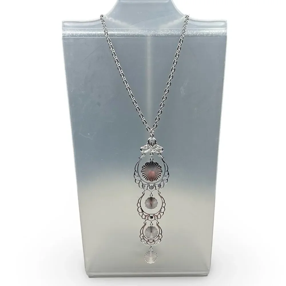 Sarah Coventry Vintage Adjustable Chandelier Pendant Necklace 60s Costume